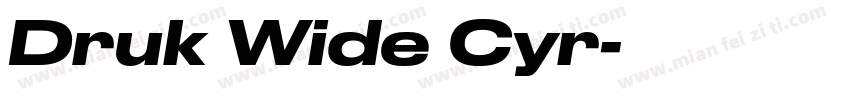 Druk Wide Cyr字体转换